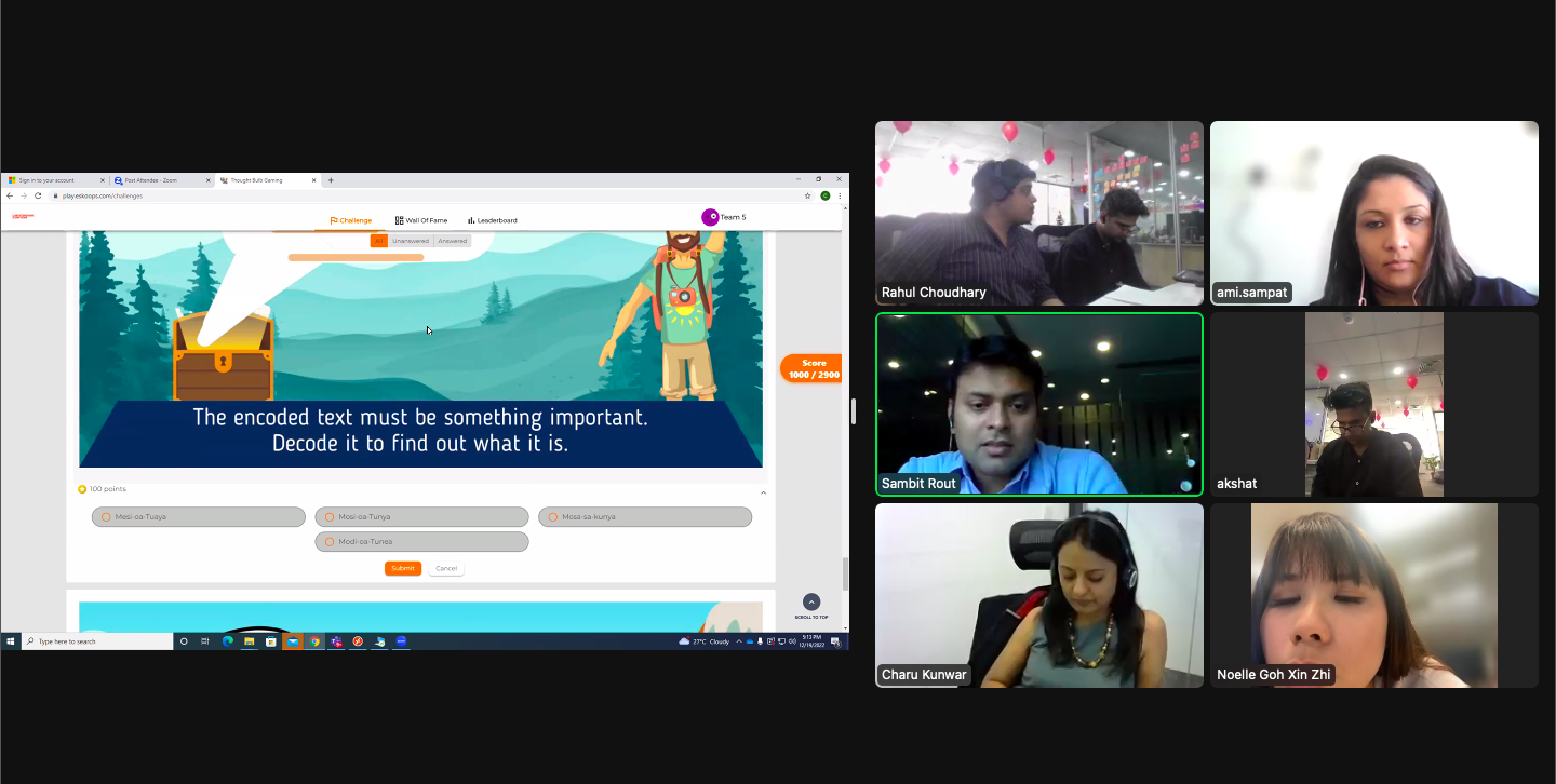 Go Global Treasure Hunt team building activity