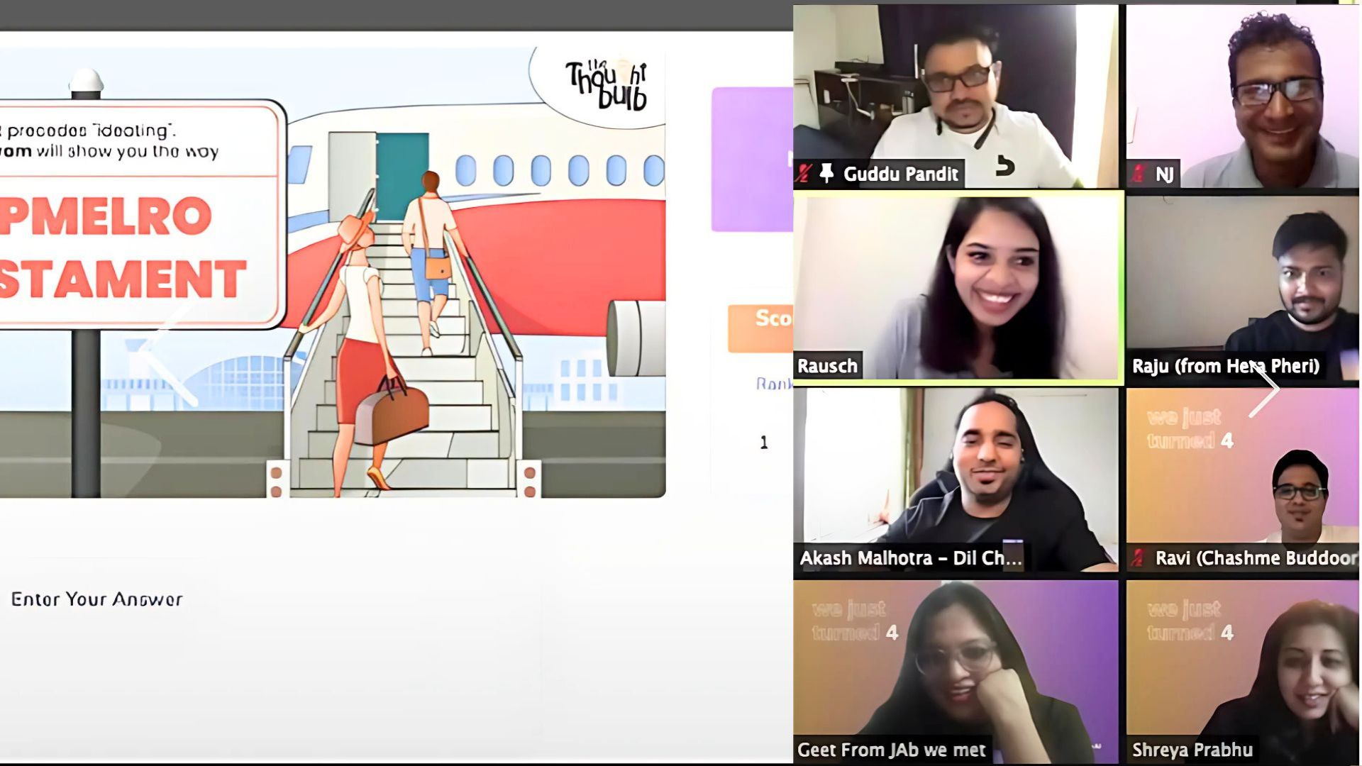 Virtual Airport Makeover Challenge team building activity