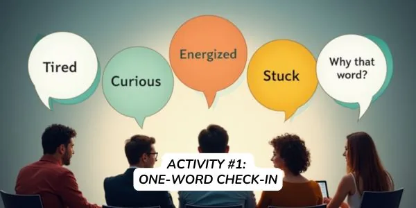 Activity 1 One-Word Check-In 5-Minute Team-Building Activities