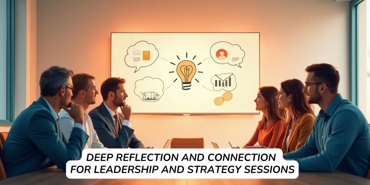 Deep reflection and connection for leadership and strategy sessions